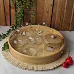 سینی چوبی دسته کنفی