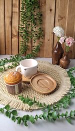 نعلبکی چوبی مربع