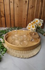 سینی چوبی دسته کنفی - تصویر 2