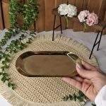 سینی بیضی طلایی ۱۸س