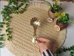قاشق ژله طلایی و نقره ای