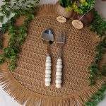 قاشق و چنگال دسته مرواریدی